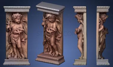 3D мадэль Статуя Херувима во дворе (STL)